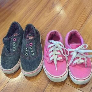 Levi's Kids Pink and Gray Sneakers Set